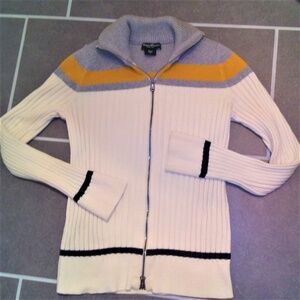 Eddie‎ Bauer Sweater Long Sleeve Dual Zip Front Preppy Pullover Womens Small